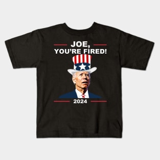 Funny Joe You're Fired Anti-Biden Election 2024 4th July Kids T-Shirt